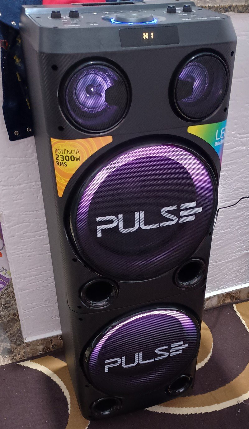 Caixa de Som Pulse Super Torre Double SP508 2300W RMS Bluetooth