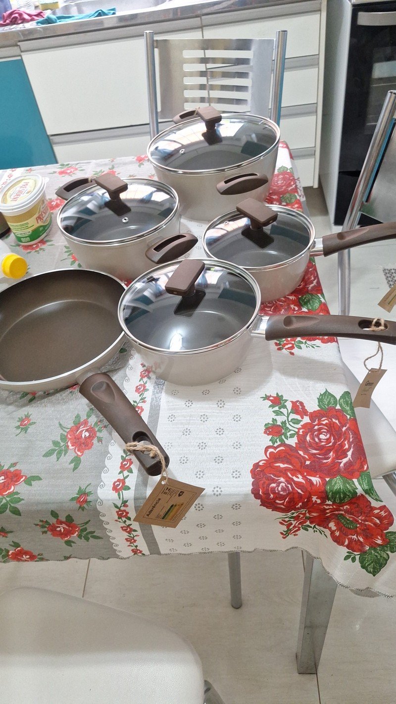 Jogo de Panela 5 Peças Linha Ceramic Life OrganiKa- Brinox - Jogo