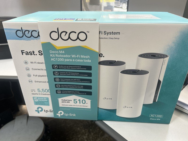 Roteador TP-Link Deco M4 AC1200 1200 Mbps 3 pcs - Roteador Wi-Fi