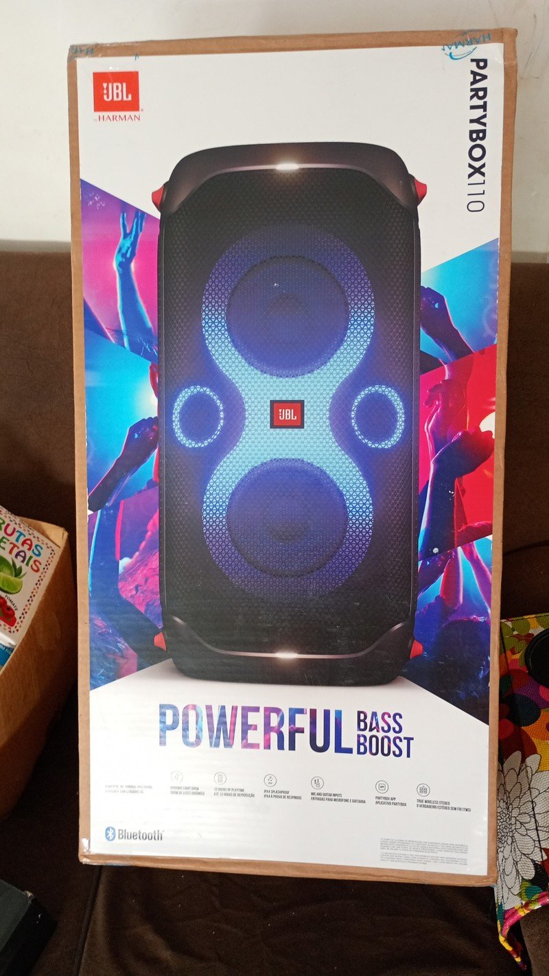 Caixa de Som JBL Partybox 110 Bluetooth - Portátil Amplificada