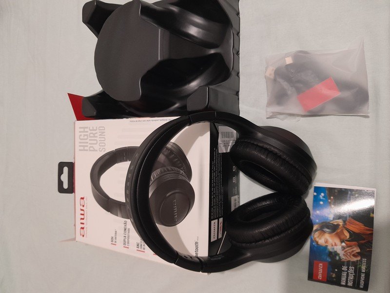 Headphone AIWA, Bluetooth 5.4, Cancelamento de Ruído ANC, Preto