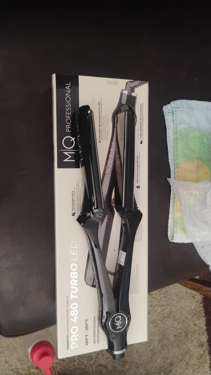 Prancha Mq Pro 480 Turbo Led Titanium Bivolt - Chapinha / Prancha