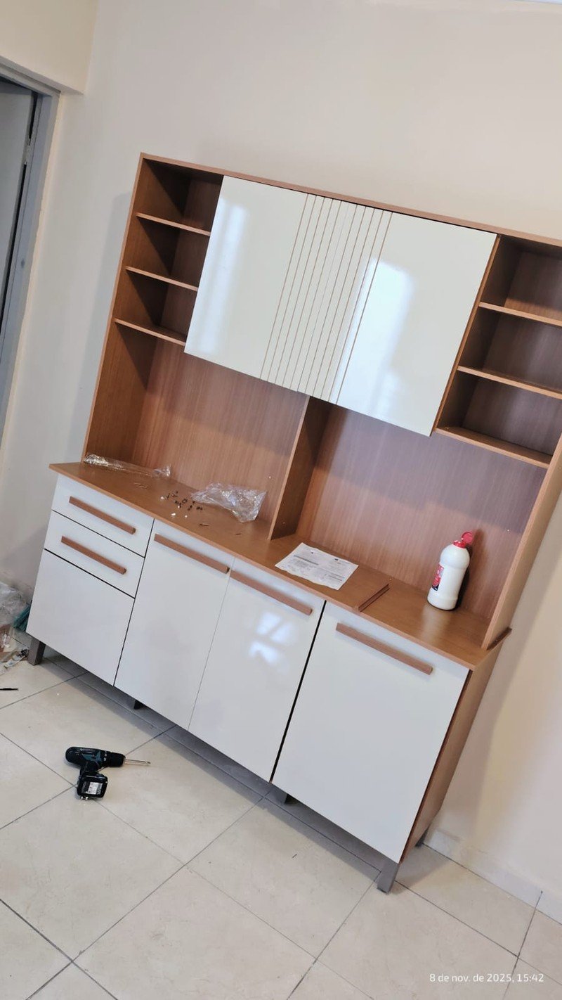 Armário de Cozinha 6 Portas 2 Gavetas Adelle Yescasa Laranja