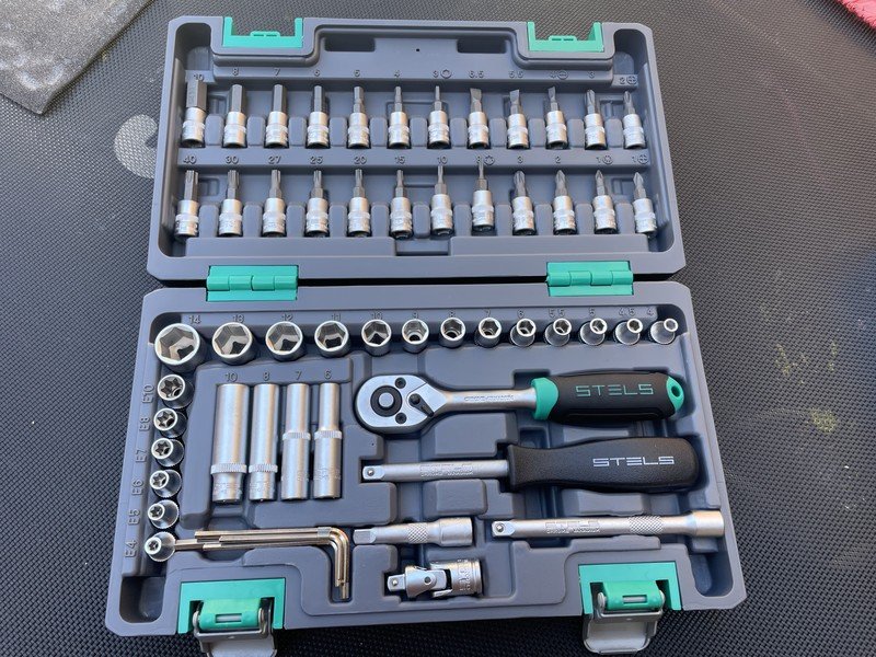 Kit Ferramentas Stels 57 Peças - 14101 com Catraca - Kit