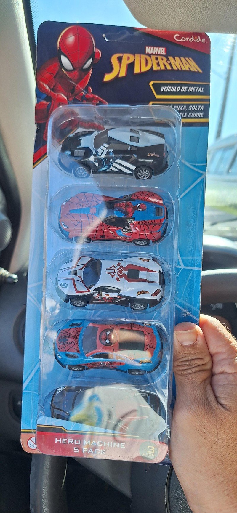 Kit Carrinhos Marvel Avengers Hero Machine - Candide 5 Peças