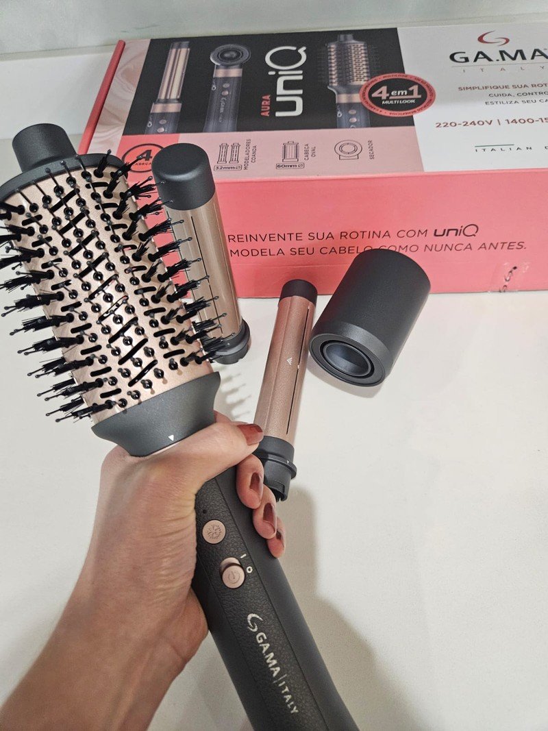 EMMY ELEGANT ID Beauty 4本セット Secador e Modelador de Cabelo 4 em 1 GAMA Italy Uniq Aura - Escova